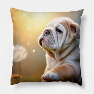 English Bulldog Dog Pet Animal Tranquil Pillow