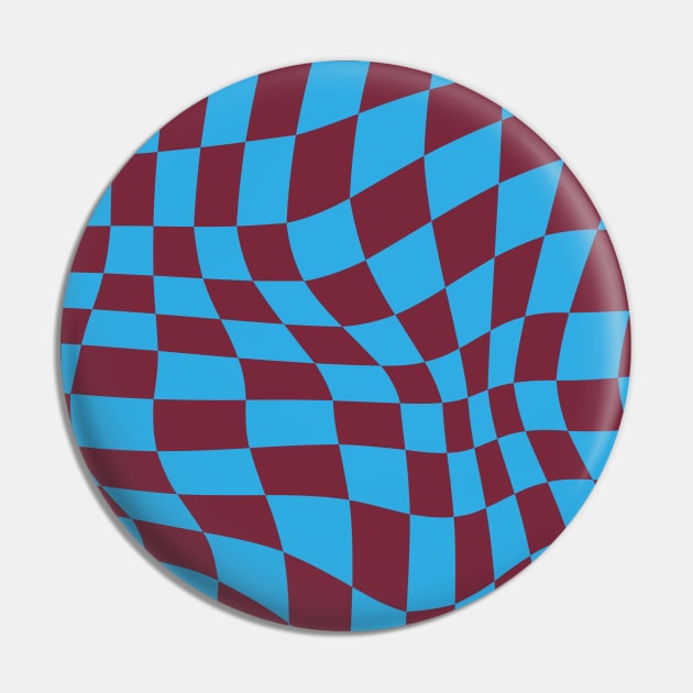 West Ham Distorted Checkered Pattern Pin by Footscore