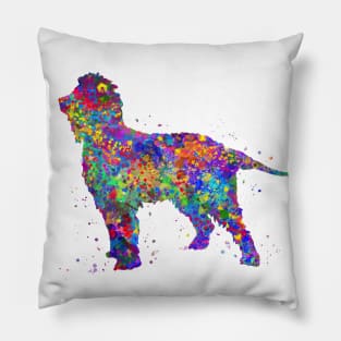 Irish water spaniel dog Pillow