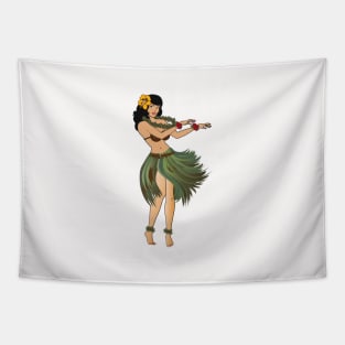 Beautiful Hula Girl Dancing Tapestry