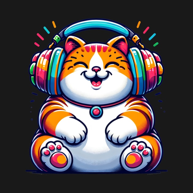 Listen to mew-sic - cute cat with headphones by Ingridpd