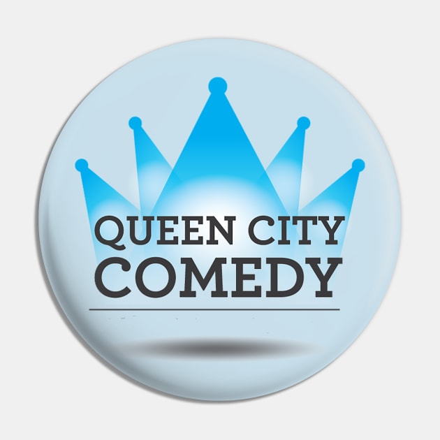 Queen City Comedy Logo Pin by Queen City Podcast Network