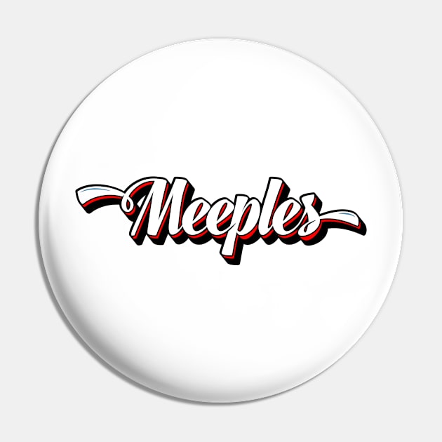 Meeples Typography Pin by RollForTheWin