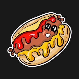 Cute Hotdog Cartoon Character - Bob T-Shirt