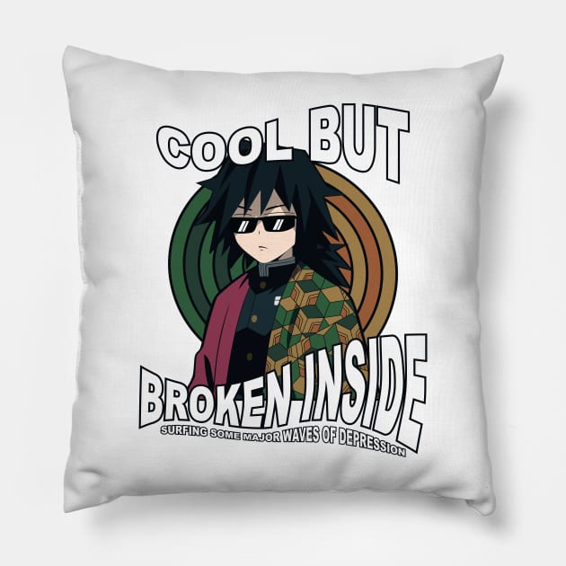 giyu tomioka : Cool but Broken Inside Pillow by Soulcatcher