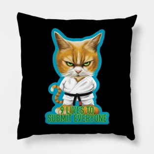 9 lives Cat Sensei Pillow