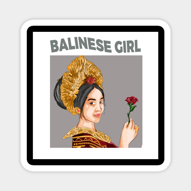 Balinese girl Magnet by Localbydesign