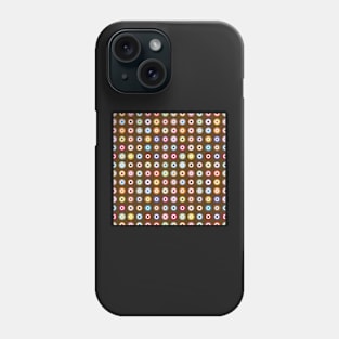 Retro multicolor circles Phone Case