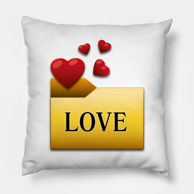 Love folder Pillow by Lady_M