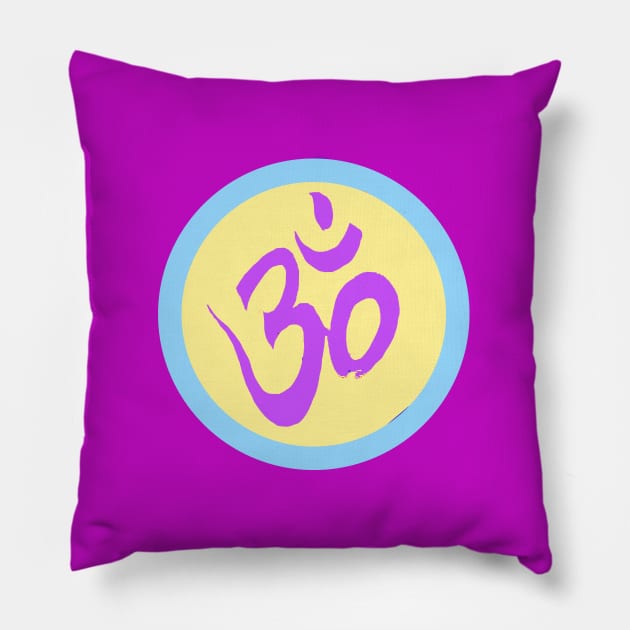 Spiritual Awakening OM Yoga Meditation Pillow by PlanetMonkey