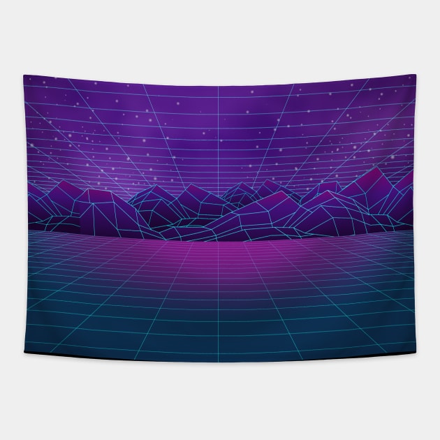 Vaporwave Space Aesthetic Tapestry by edmproject