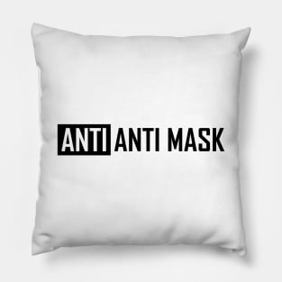 Anti Anti Mask Black Pillow