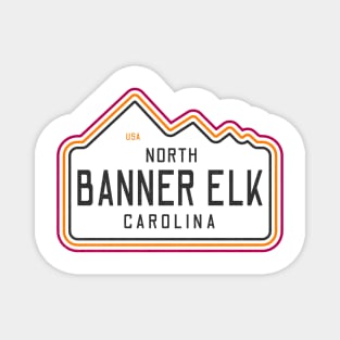 Visiting NC Mountain Cities Banner Elk, NC Neon Range Magnet