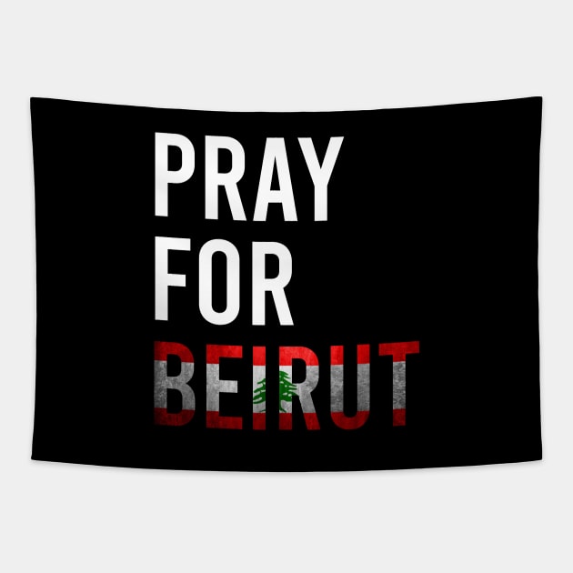 Pray For Beirut Tapestry by KA Creative Design