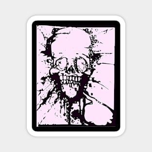 Splat Skull Pink Magnet