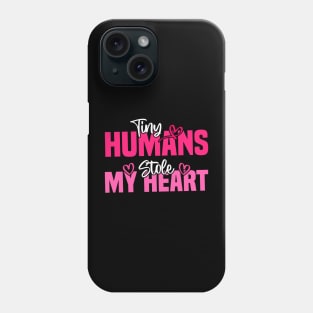 Tiny Humans Stole My Heart - Heartwarming Valentine's Day Phone Case