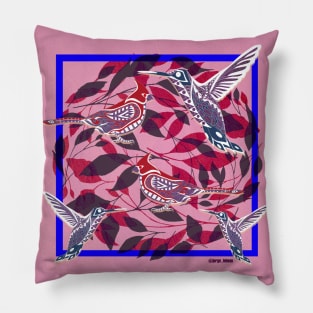 leaves and birds ecopop Pillow