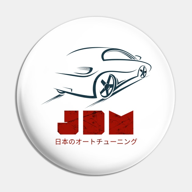 Japan Car Tuning JDM Tuner Mechanic Drifting Pin by Foxxy Merch