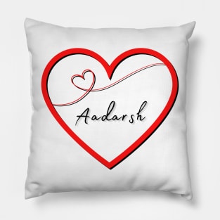 AADARSH Name in Heart Pillow