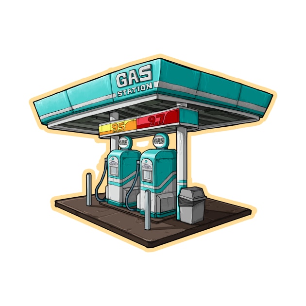 Stylize Building Gas Station by Chenkl92