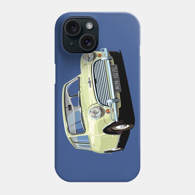 classic mini cooper in primrose Phone Case by candcretro