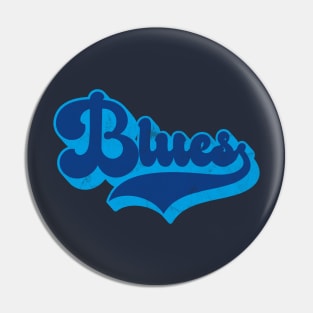Blues (Dark Text) Pin