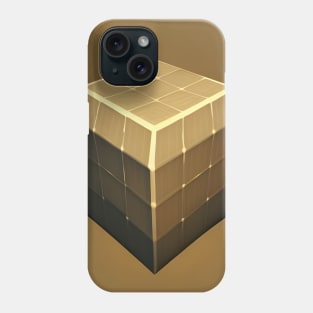 3D Brown Cube Phone Case