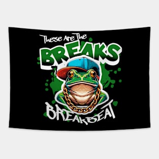 BREAKBEAT  - These Are The Breaks Frog (white/green) Tapestry