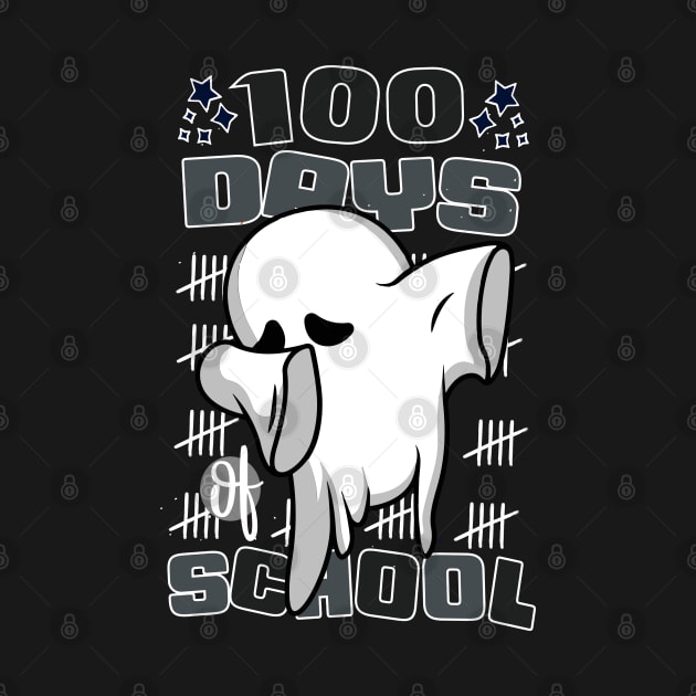 100 days of school featuring a Cute dabbing ghost #1 by XYDstore