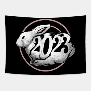 Realistic Rabbit Logo For 2023 Chinese New Year Tapestry