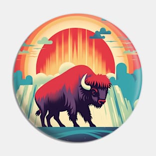Buffalo at the Falls Pin