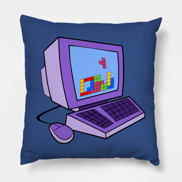 PC Gamer Retro Pillow by Mitalie