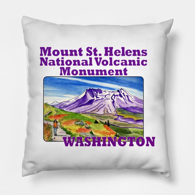 Mount. St. Helens National Historic Monument, Washington Pillow by MMcBuck