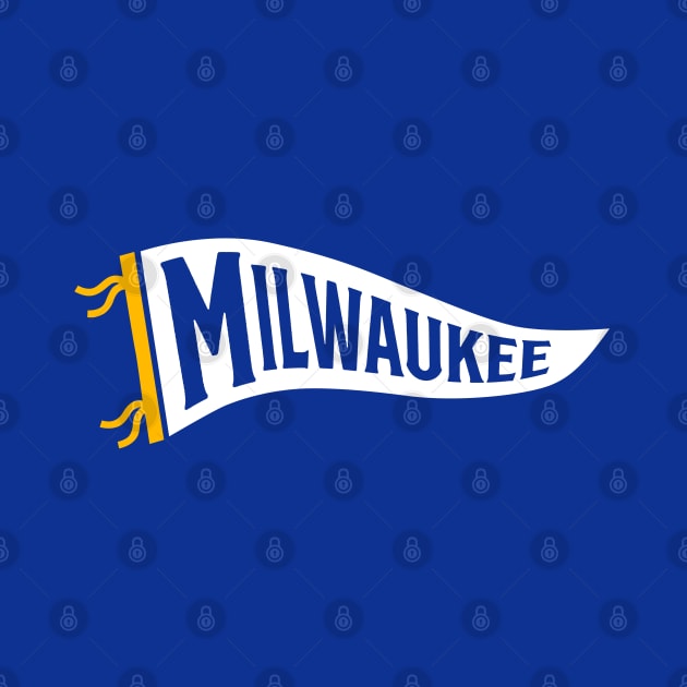 Milwaukee Pennant - Blue by KFig21