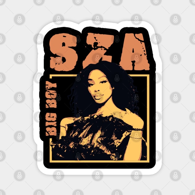 Vintage girl rapper Magnet by Buddydoremi