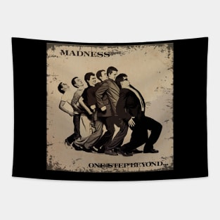 Madness Ska Mania - Embrace the Rhythmic Madness on Your Tee Tapestry