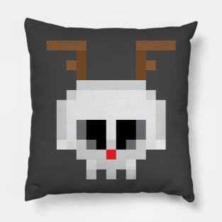 8-bit Reindeer skull Pillow