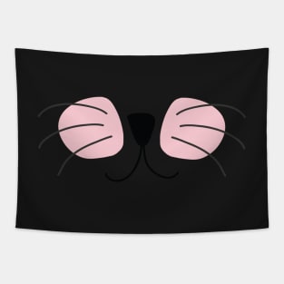 Cat Face, Whiskers and Nose Mask Design, Artwork, Vector, Graphic Tapestry