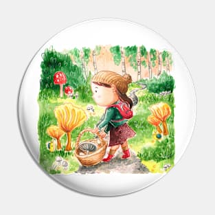 Mushroom Picking Pin