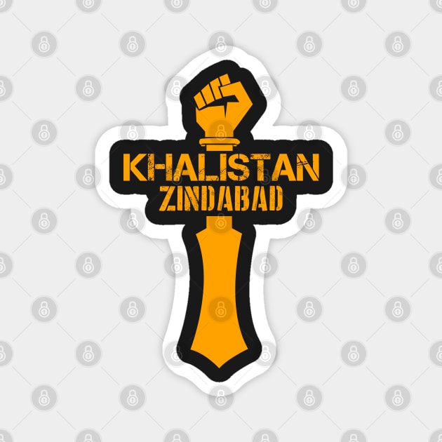 Khalistan Zindabad Magnet by inkstyl