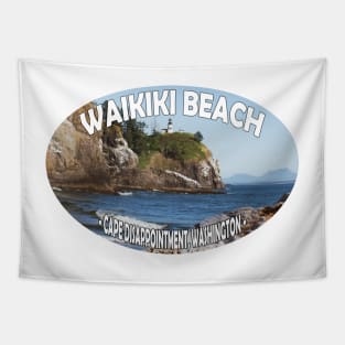 Waikiki Beach Washington Cape Disappointment Tapestry