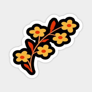 Flower stem orange Magnet