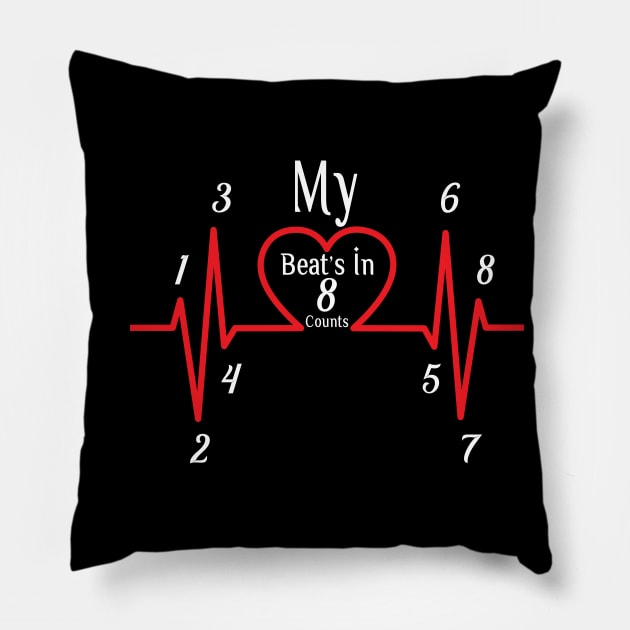 My Heart Beats In 8 Counts Pillow by Journees