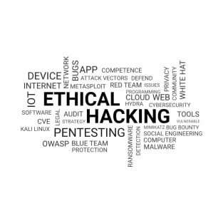 Ethical Hacking Wordcloud T-Shirt