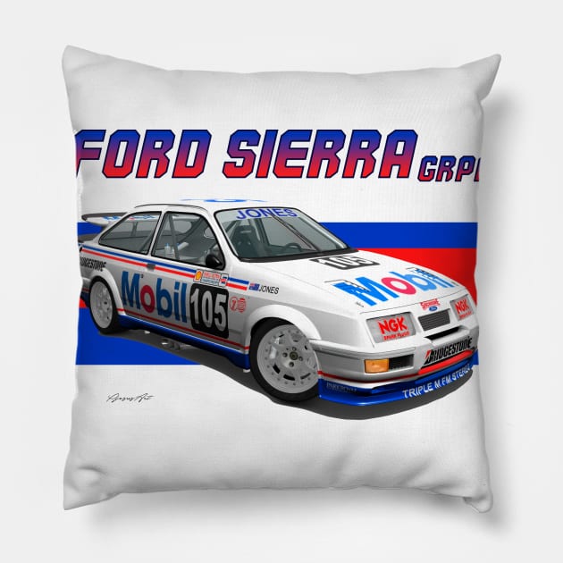 GrA Ford Sierra RS Cosworth Pillow by PjesusArt