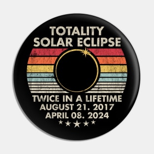 Total Solar Eclipse Twice In A Lifetime Pin