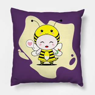 Cute Honey Bee Character Pillow