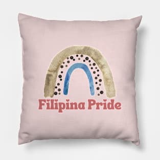 Filipina Pride Pinay rainbow Pillow