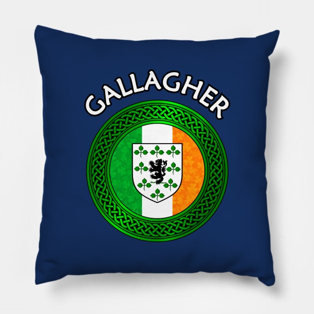 Irish Flag Clover Celtic Knot - Gallagher Pillow by Taylor'd Designs