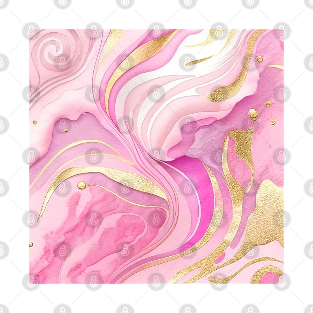 Pink and Gold Marble by DaniGirls